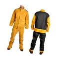 thumbnail image 2 of Chaqueta de soldadura de cuero perfecl pantalones traje equipo de protección delantal amarillo, 2 of 8