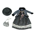 thumbnail image 3 of 1/3 Ceramic Doll Dress Vestido Flexibilidad para niños Coordinación de regalos de cumpleaños Linda muñeca para muñecas para muñecas de 60 cm-65 cm Negro, 3 of 8
