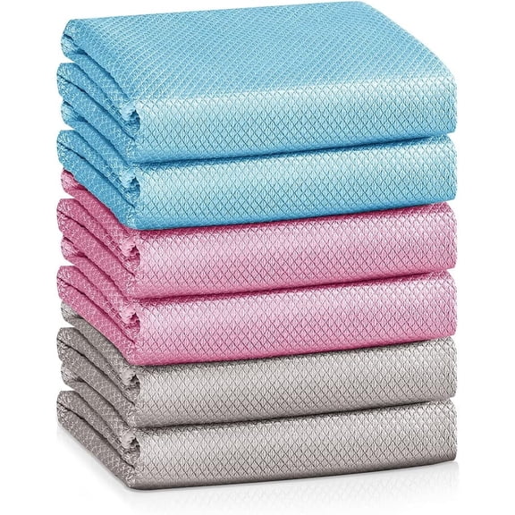 TAVENE Nano Streak Free Magic Microfiber Cleaning Cloths, Nanoscale Easy Clean, Lint Free Dish cloth Wine Glass Polishing Towel, Reusable for Fish Scale Window Mirror Glass Car Stainless Steel