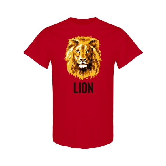 Lion Head Graphic  T-Shirt Men -Image by Shutterstock, Male 3X-Large