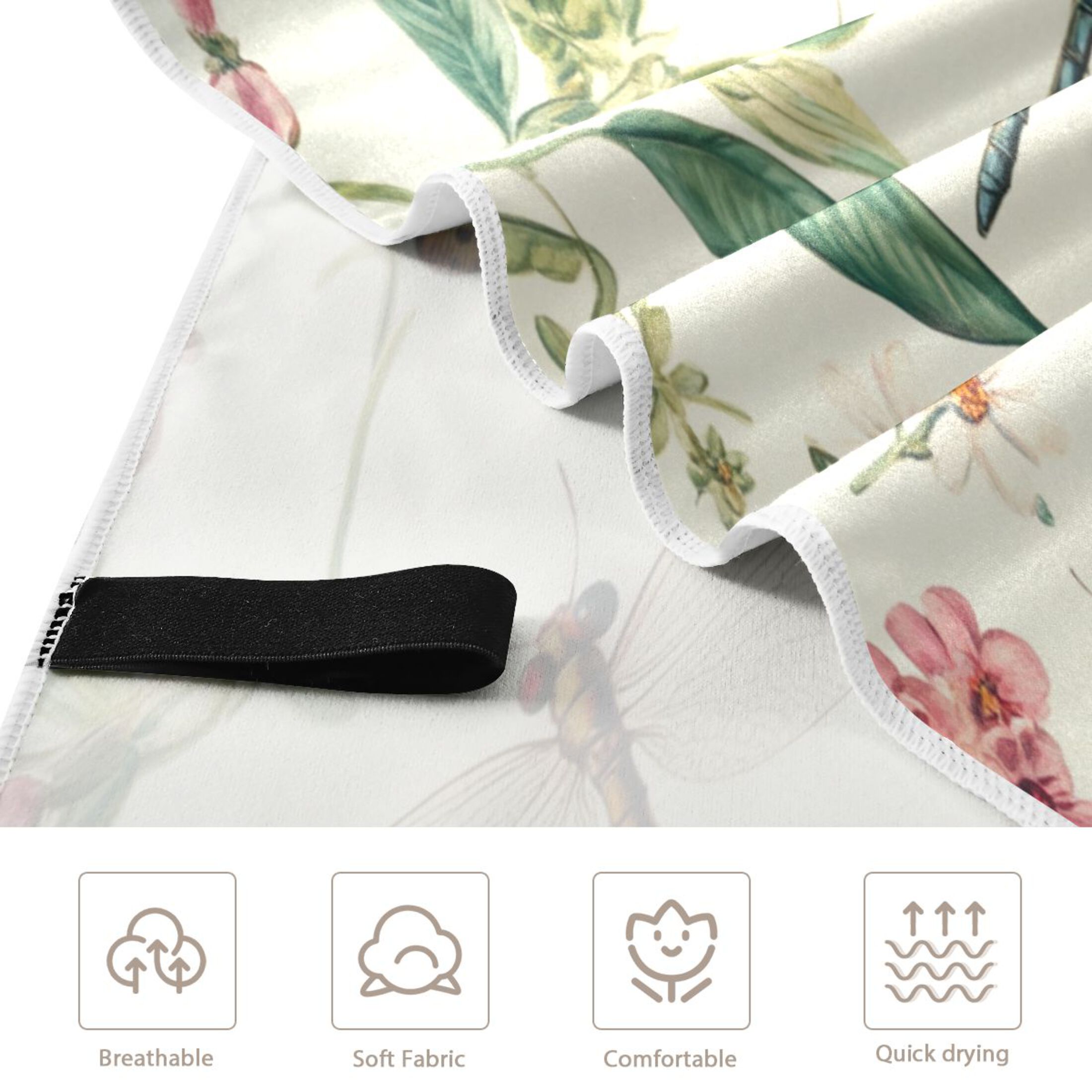 Qxltty Dragonfly Print Painting Beach Towel Sand Free Bath Towel Absorbent Quick Dry Soft Lightweight Blanket for Travel Gym Camping 71x31in