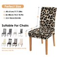 thumbnail image 6 of Leopard Print Dining Chair Covers 4 Pack Cartoon Animal Design Washable Polyester Stretch Slipcovers Removable Seat Protector for Unique Home Style, 6 of 7