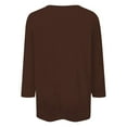 thumbnail image 6 of Brown Women's Short Sleeve T-shirt, Women'S Round Neck Printed Seven Sleeve Casual T Shirt Top,Women's Short sleeve T-shirt S, 6 of 6