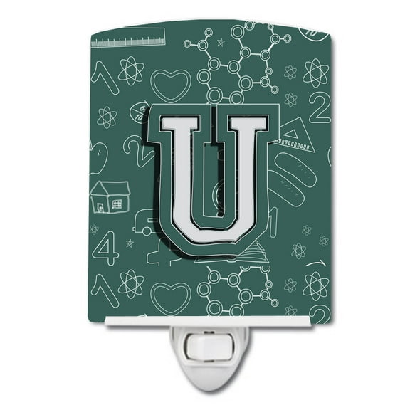 Letter U Back to School Initial Ceramic Night Light