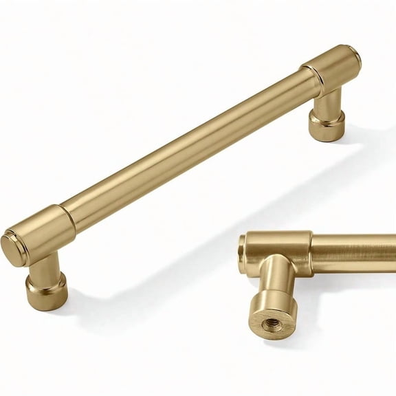 10 Pack 5 Inch Brushed Gold Cabinet Pulls Satin Brass Drawer Pulls Kitchen Cabinet Hardware Kitchen Handles For Cabinets Cupboard Handles Drawer Handles
