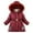 Red2, variant on Posijego Girls Winter Fleece Coats Lined Warm Long Puffer Jackets Kids Windproof down Overcoats Outerwear