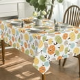 thumbnail image 3 of Fall Tablecloth 60x60 Inch Square, Thanksgiving Autumn Harvest Orange Yellow Blue Green Colorful Pumpkins Table Cover for Party Picnic Dinner Decor, 3 of 6