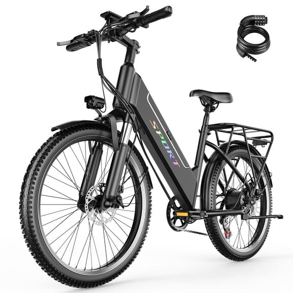 ASKGO F29 Electric Bike for Adults,750 Rated Electric Mountain Bike, 25MPH Ebike with 48V 15Ah Removable Battery, 7 Speeds&Ages16 UL2849