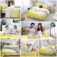 thumbnail image 6 of Yellow Gray Bedding 3 Piece Duvet Cover Set Twin Size, White Modern Oil Painted Abstract Soft Microfiber Comforter Cover with Zipper Closure & Pillowcases, Wrinkle & FadeResistant Quilt Cover, 6 of 9