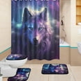 thumbnail image 2 of Shower Curtain Set 4 Piece for Bathroom Decoration, Butterflies and Flowers Bathroom Sets with 1 Fabric Shower Curtain and 3 Non-Slip Bathroom Rugs Accessories with Hooks, 2 of 8