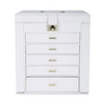 thumbnail image 3 of 6 Layers Womens Jewellery Boxes Table Top Large Leather Chest Jewelry Organizer Case w/ Removeable Drawers, 3 of 7