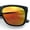 Black - Orange Mirror, variant on Mens Polarized Color Mirror Sport Horn Rim Plastic Rectangle Sunglasses Black - Orange Mirror