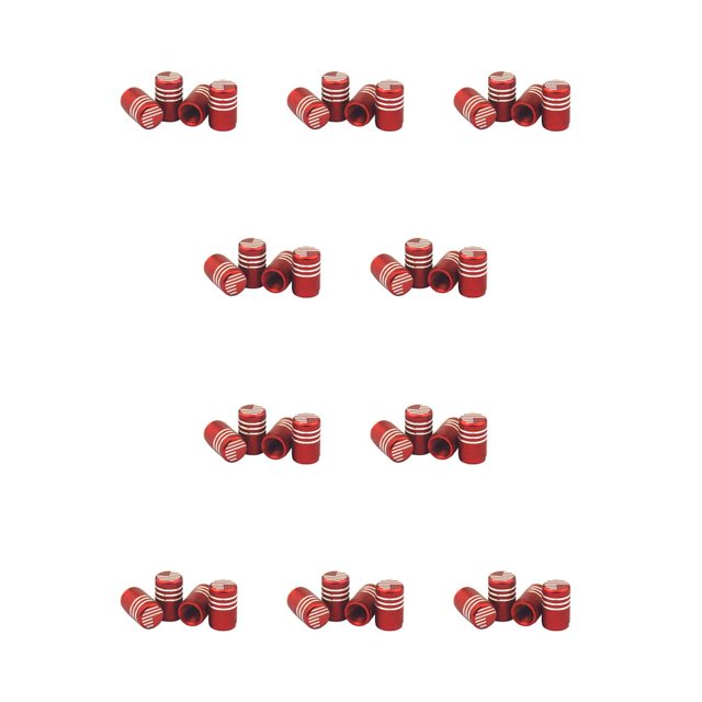 Tapas de válvula de neumático Eigraketly 4 piezas de Aleación de aluminio para bicicleta Rojo 10piezas