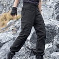 thumbnail image 4 of SAWOBUUN Men's Cargo Joggers Pants Drawstring Waist Work Trousers Slim Fit Outdoor Hiking Sweatpants with Multi Pockets, 4 of 8