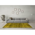 thumbnail image 3 of Ahgly Company Machine Washable Indoor Rectangle Oriental Yellow Industrial Area Rugs, 3' x 5', 3 of 4
