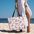 thumbnail image 3 of Wukai Watermelon Print Zipper Bag,large Beach Tote Bag,Waterproof Sandproof Bag,Grocery and Picnic Tote Travel Bag, 3 of 5