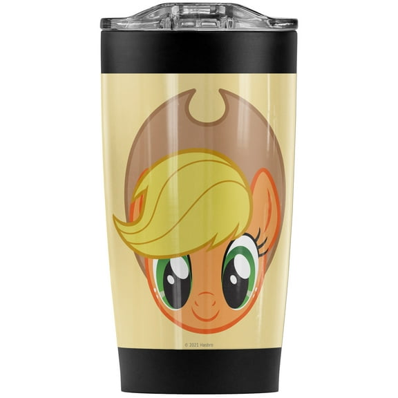 My Little Pony Tv/Applejack Head Stainless Steel Tumbler 20 oz Coffee Travel Mug/Cup, Vacuum Insulated & Double Wall with Leakproof Sliding Lid | Great for Hot Drinks and Cold Beverages
