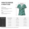 thumbnail image 6 of Wukai Pineapple Sea Turtle Casual V-Neck Graphic Tees for Women: Lightweight and Breathable Summer Tops with Stylish Design-Medium, 6 of 8