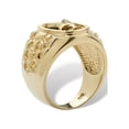 thumbnail image 3 of PalmBeach Jewelry Men's Onyx Eagle Nugget Ring in 4k Yellow Gold-Plated or Sterling Silver, 3 of 4
