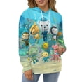 thumbnail image 4 of The Octonauts Unisex Sweatshirts Loose Pullover Sweater Hooded Hoodie 3D Printing Jacket Winter Fall Clothes M, 4 of 7