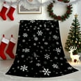 thumbnail image 6 of Kbndieu Christmas Blanket Black Snowflake Christmas Throw Blanket Xmas Decorations for Home Fuzzy Fluffy Soft Winter Cozy Blanket for Couch Sofa Chair Lightweight 28 x 39 inch, 6 of 6