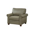 thumbnail image 6 of Accent Chairs with Wood Leg and Nails Decoration, Faux Leather Mid Century Modern Sofa Chair, Comfy Side Chairs with Removable Cushion for Living Room/Bed Room, Grey, 6 of 6