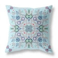thumbnail image 5 of Amrita Sen Designs  16 x 16 in. Paisley Leaf Geo Broadcloth Indoor & Outdoor Zippered Pillow - Light Blue, Green & Red, 5 of 5