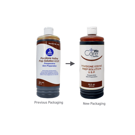 Dynarex Povidone-Iodine Prep Solution 16 oz (Pack of 10)
