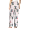 thumbnail image 3 of Pajama Pants Women, Red Heart Dark Gray Koala Sweatpants Soft Sleep Lounge Pants, Casual PJ Bottoms Pants with Pockets, 3 of 5