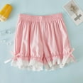 thumbnail image 7 of Girls' Pants Toddler Children Shorts Summer Girls Bowknot Lace Leggings Underwear Fashion for Girls Clothes Athletic Shorts for Girl(Color:Pink,Size:6-7 Years), 7 of 7