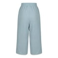 thumbnail image 6 of hotojiny Women's Casual Capri Pants Elastic Waist Drawstring Lounge Capris with Pockets Plus Size Comfy Capri Pants, 6 of 7