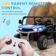 thumbnail image 4 of Aosom 2 Seater Ride on Car, 12V 7AH Ride on Dump Truck Kids UTV, Blue, 4 of 10