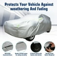 thumbnail image 2 of Heavy Duty Waterproof Full Car Cover All Weather Protection Outdoor Indoor Use UV Dustproof for Auto, 187*75*69 inch, 2 of 6