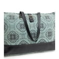 thumbnail image 4 of Myra Bag Western Leather Weekender Bag for Women - Upcycled Shoulder Handbag Teal, 4 of 5