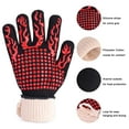 thumbnail image 6 of Somnr 1472℉ Heat Resistant BBQ Gloves, Food Grade Kitchen Oven Mitts - Oven Gloves with Cut Resistant, Silicone Non-Slip Cooking Hot Glove (1 Pair)(Flame red), 6 of 7