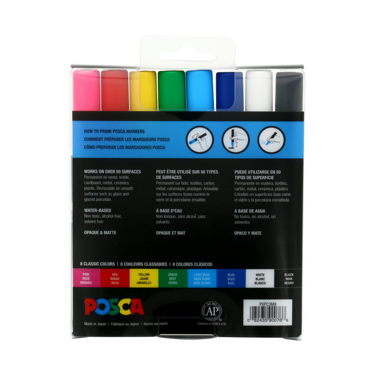 Posca 8-Color Paint Marker Set, PC-3M Fine