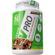 NutraKey V-Pro, Raw Plant Protein Powder, Organic, Vegan, Low Carb, Gluten Free with with 20g of Protein (Chocolate) 2-Pound