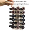 thumbnail image 3 of Newnewlooks - Pinzas para el pelo trenzadas con piedras de cristal brillantes, pinzas para el pelo trenzadas con piedras de cristal brillantes para mujeres y niñas, para peinar el cabello grueso y fin, 3 of 7