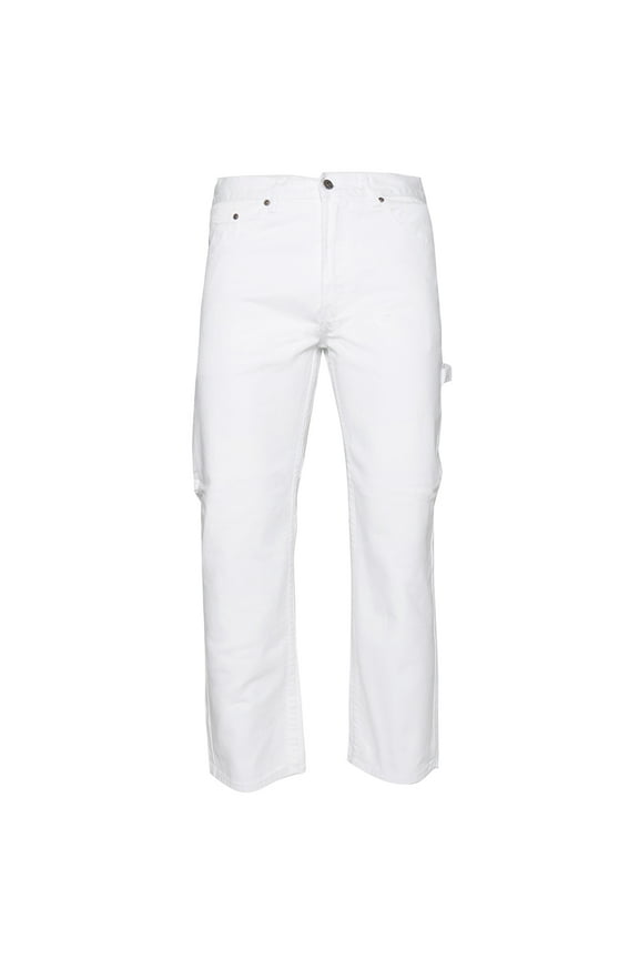 Mens Denim Jeans Pants Premium Cotton Straight Leg Fit CA8929 White 36x32