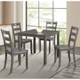 thumbnail image 2 of Furniture of America Nolan 5-Piece Transitional Solid Wood Indoor Dining Table Set, Gray, 2 of 10