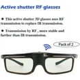 thumbnail image 2 of 3D Glasses, Active Shutter Rf 3D Glasses Rechargeable Suitable For Rf 3D Tv & Projectors, Rf 3D Eyewear2 Pack, 2 of 4