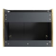 thumbnail image 5 of Fine Fixtures Oakville 30 in. W x 18 in. D x 33 in. H Wall Mounted Bathroom Vanity in Onix Grey with White Ceramic Sink - Satin Brass hardware, 5 of 8