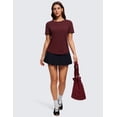 thumbnail image 3 of CRZ YOGA Pima Cotton Crewneck T-Shirts for Women Workout Casual Yoga Athletic Short Sleeve Shirts Soft Tops, 3 of 5