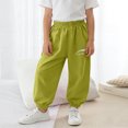 thumbnail image 4 of Toddler Boy Joggers Pull-On Adjustable Casual Relaxed Children's Jogger Active Athletic Preppy Outdoor Soft Teenage Trousers, 4 of 7