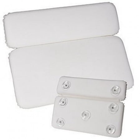 Bath Luxury Comfort - White 2-Panel Vinyl Bathtub Pillow 