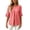 Watermelon Red, variant on cocolona Womens Half Sleeve Tops Pleated Elegant Tunic Shirts Dressy Casual Solid Color Blouses