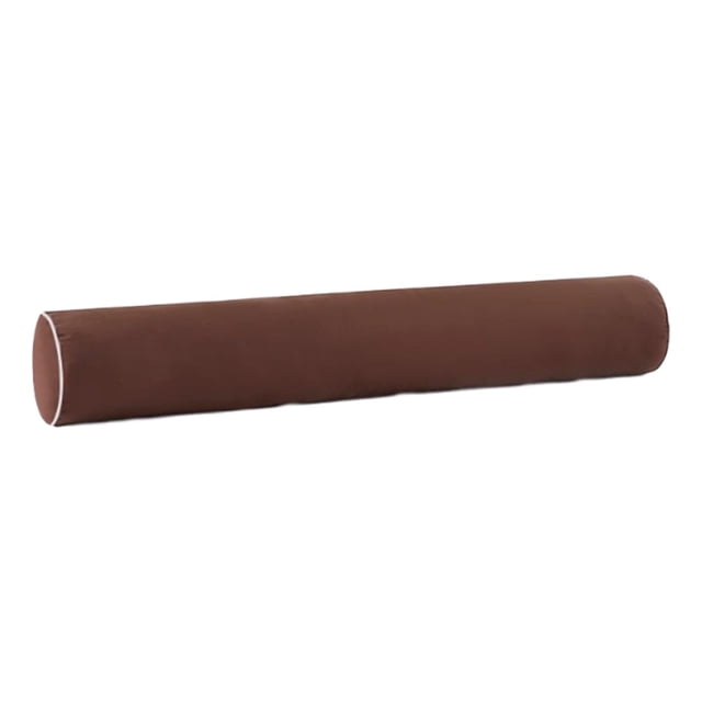 Almohada corporal para adultos, redonda, con rollo cervical y funda extraíble, soporte cervical cilíndrico para quienes duermen de lado, para sala de Color café