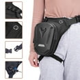 thumbnail image 4 of Motorcycle Waist Pack Drop Leg Bag | Multi-Purpose Thigh Pouch with Adjustable Strap | Polyester, EVA, Reflective Strip | Crossbody, Hip, Shoulder or Messenger Satchel | 20x14.5x8cm | Unisex Storage, 4 of 9