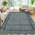 thumbnail image 5 of Scalloped Edge Area Rug – Non-Slip, Machine Washable Low Pile Indoor Carpet, Modern Farmhouse Floor Mat for Living Room, Bedroom, Nursery, Dining Room, Office, 5 of 12