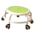 thumbnail image 3 of Taburete de ruedas universal, taburete de asiento de rodillo bajo, cambio de zapatos móvil, taburete giratorio de 360  degree de bajo ruido para barbería, verde Sunnimix Asiento rodante bajo, 3 of 8